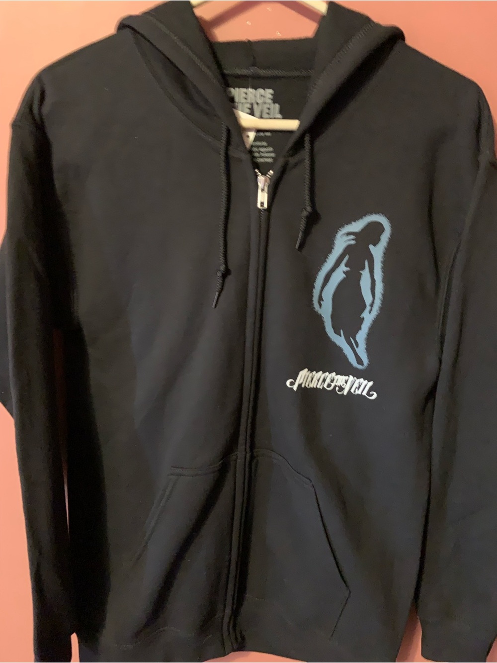 NEW Pierce The Veil Zip-Up Hoodie Black Size Small